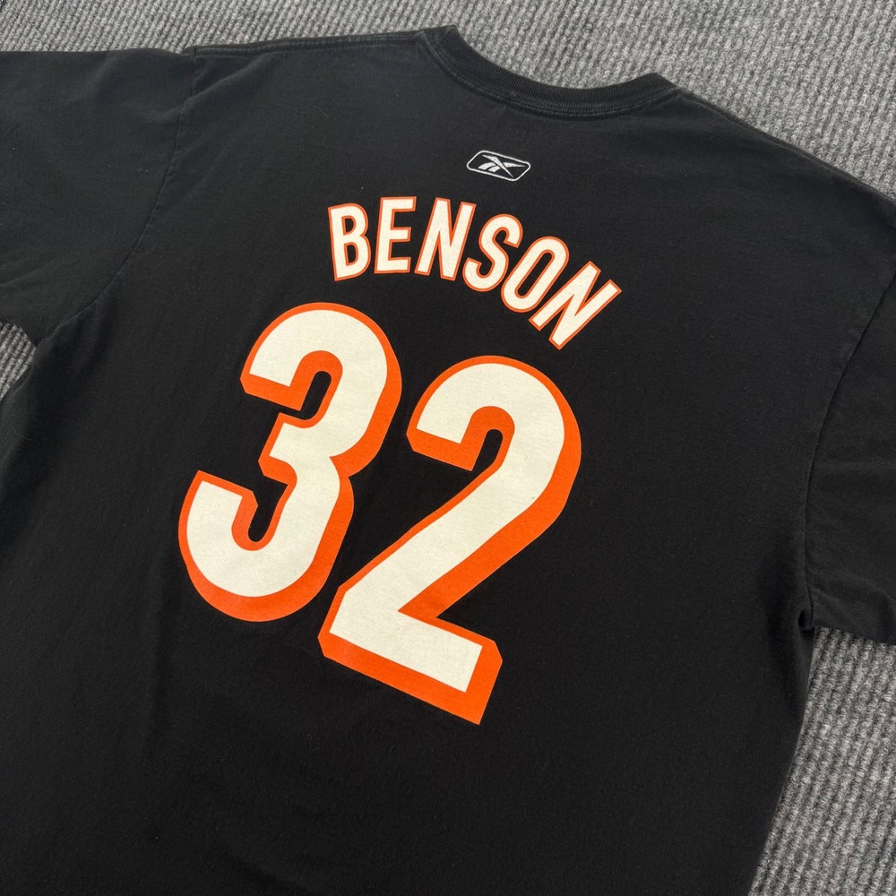 Reebok Cincinnati Bengals Cedric Benson Mens XL Black NFL Football T Shirt